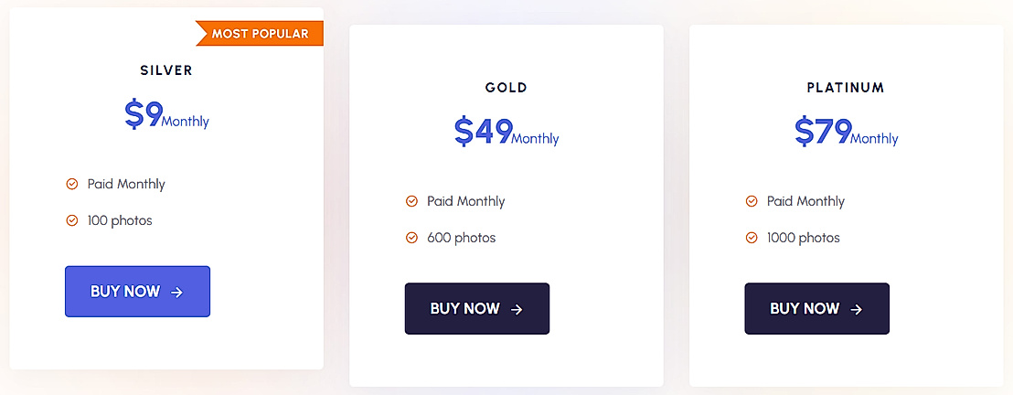 Insta Photo AI Pricing: Cost and Pricing plans