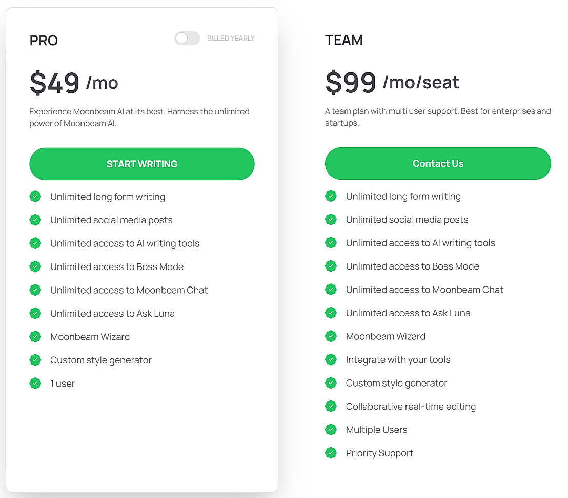 Moonbeam Pricing Cost and Pricing plans