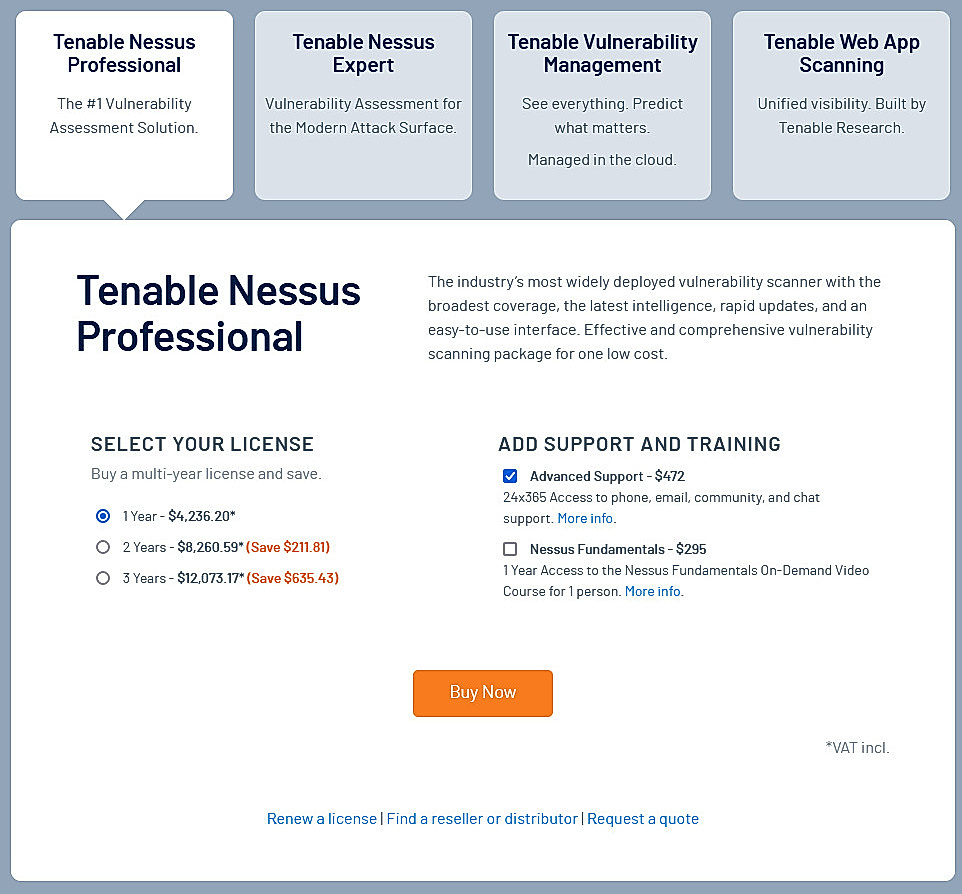 Tenable.io Pricing Cost and Pricing plans