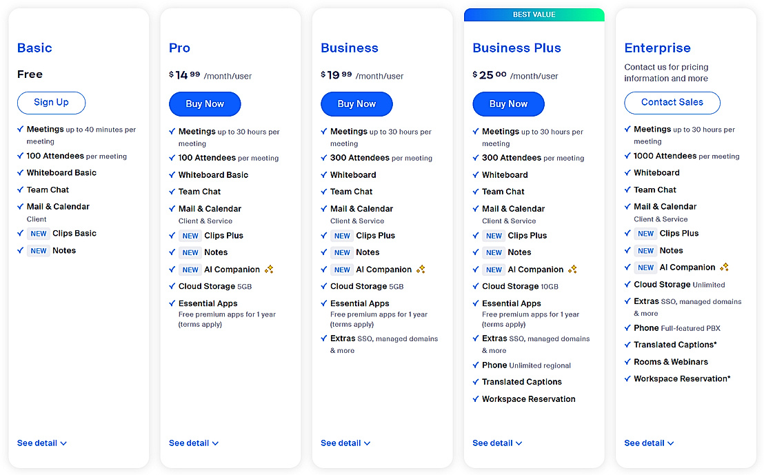 Zoom Pricing: Cost and Pricing plans