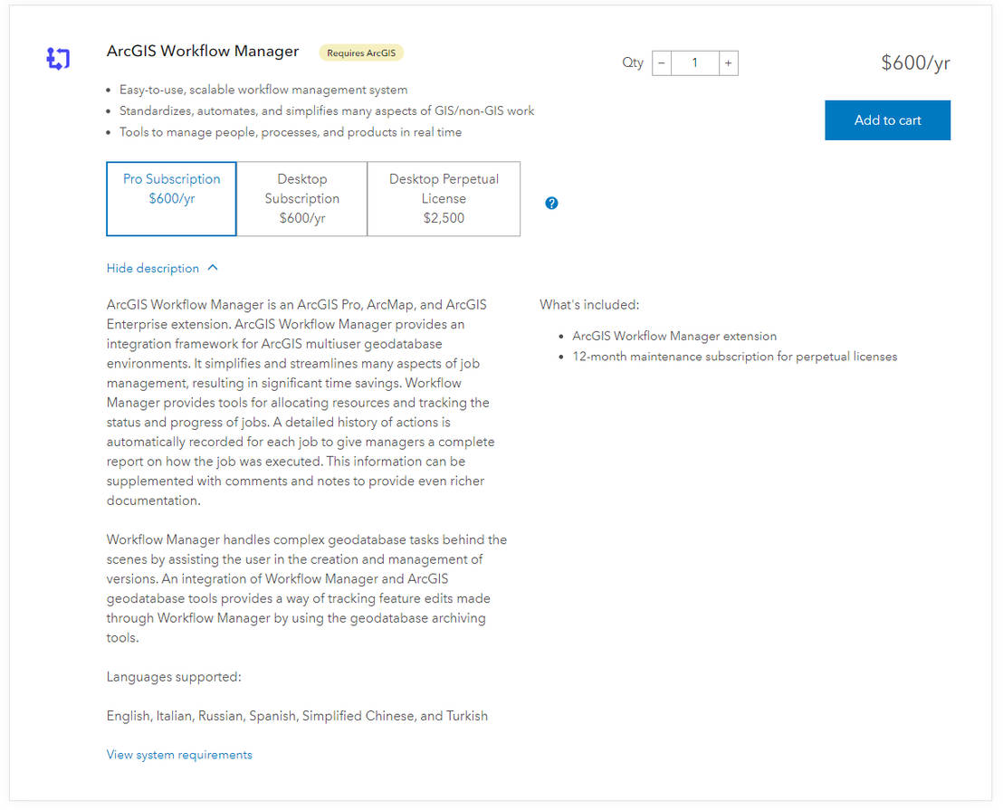 ArcGIS Workflow Manager Pricing Cost and Pricing plans