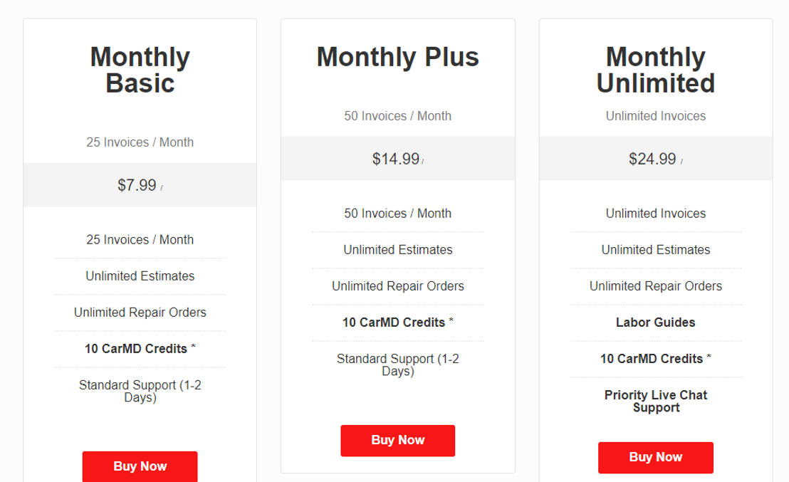 Auto Repair Bill Pricing, Reviews and Features (November 2023)