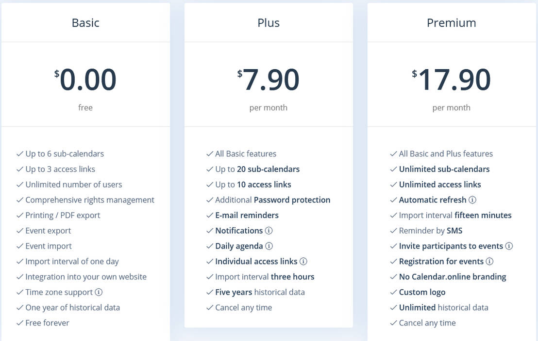 Calendar.online Screenshots