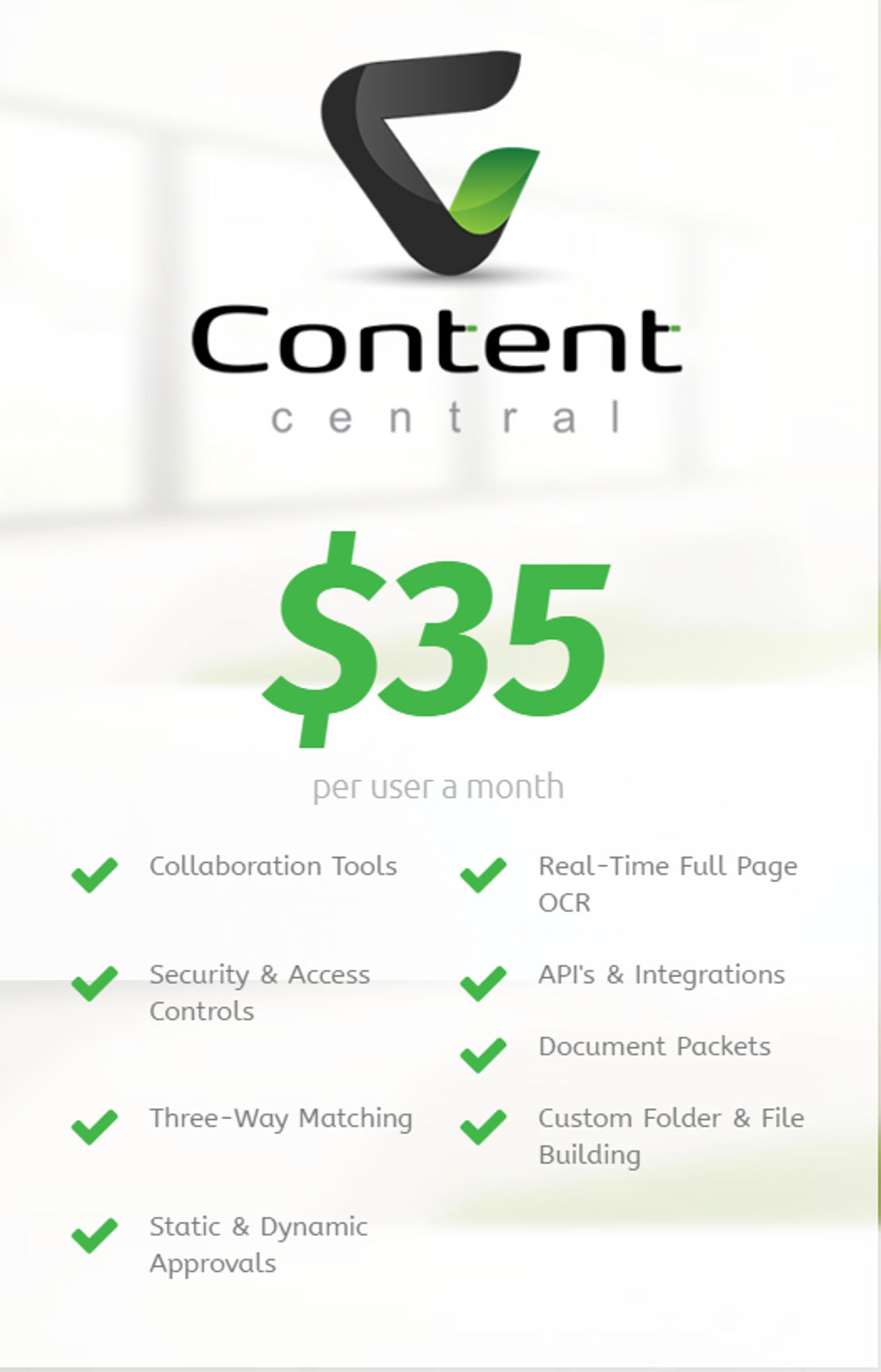 Content Central Pricing