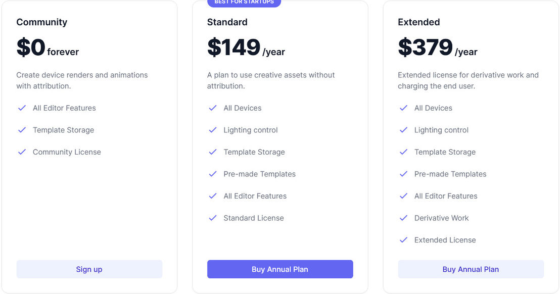 Device Frames Pricing