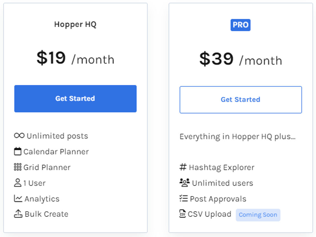 Hopper HQ Pricing