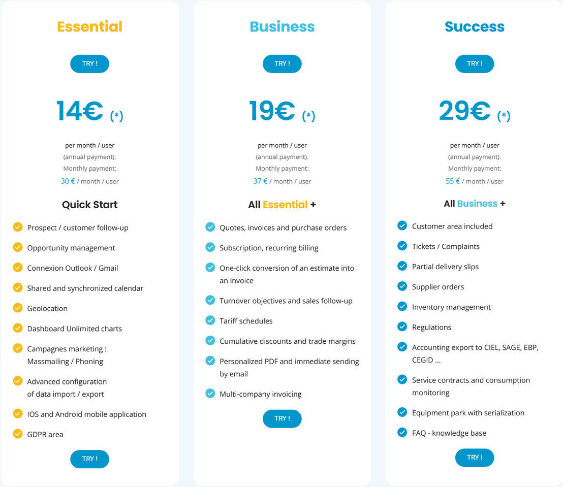 Initiative CRM pricing 1