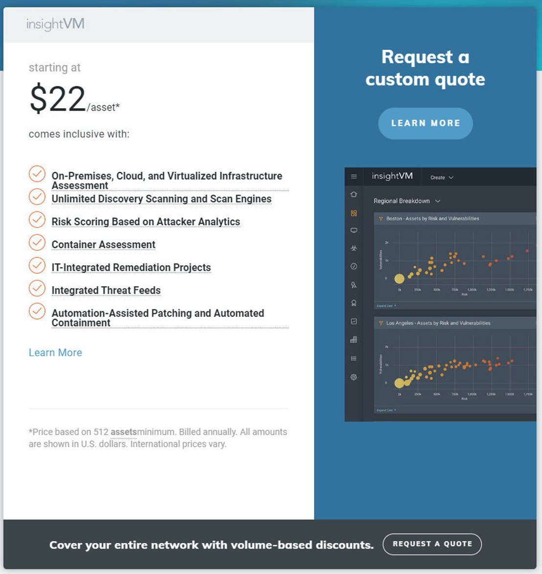 InsightVM Pricing: Cost and Pricing plans