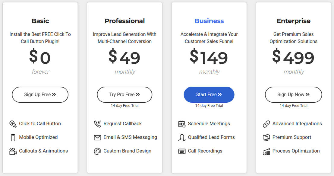 InstaContact pricing 1