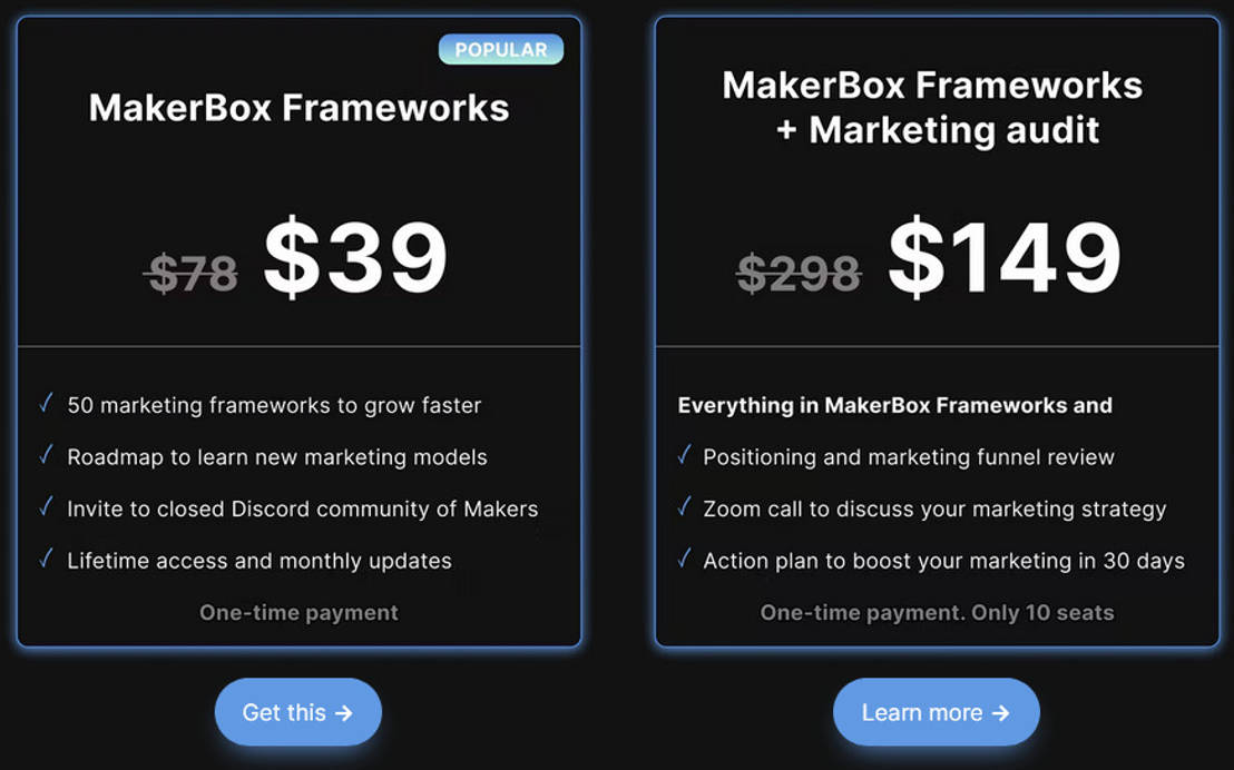 MakerBox Frameworks Screenshots
