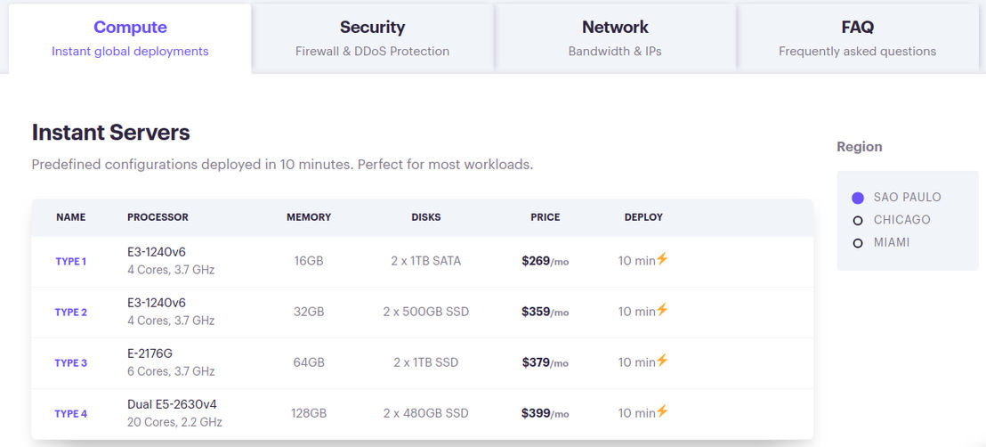 Maxihost Pricing