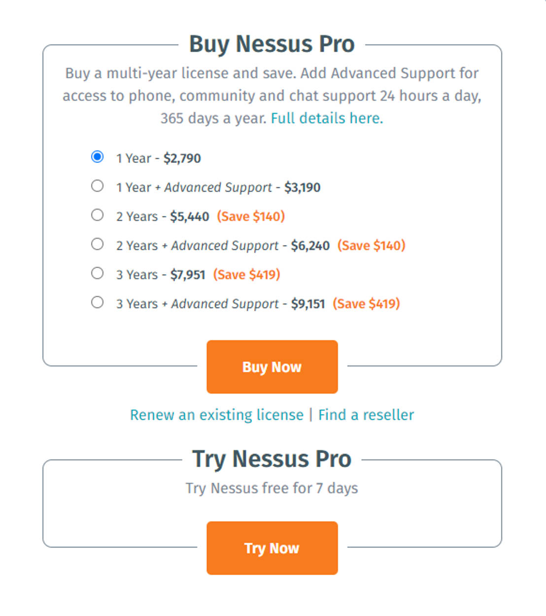 Nessus Pricing Cost and Pricing plans
