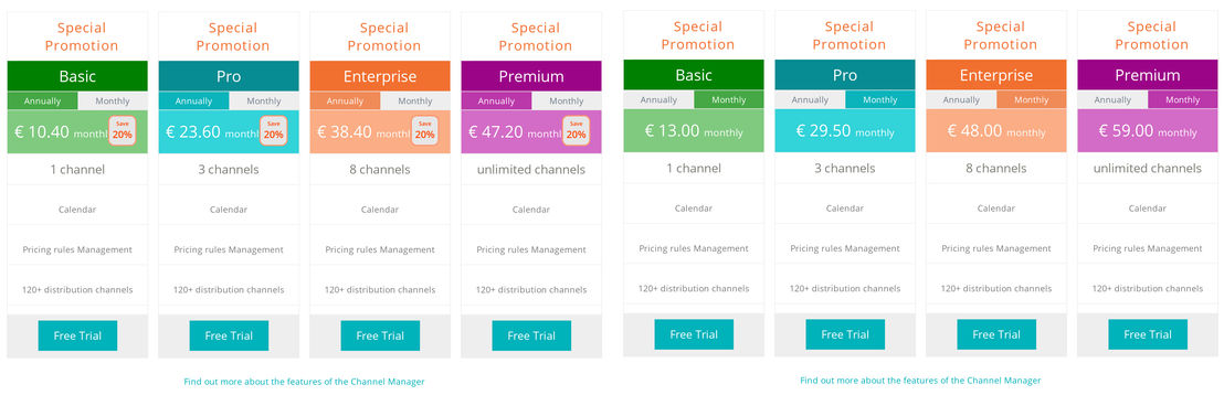 Octorate Channel Manager Pricing