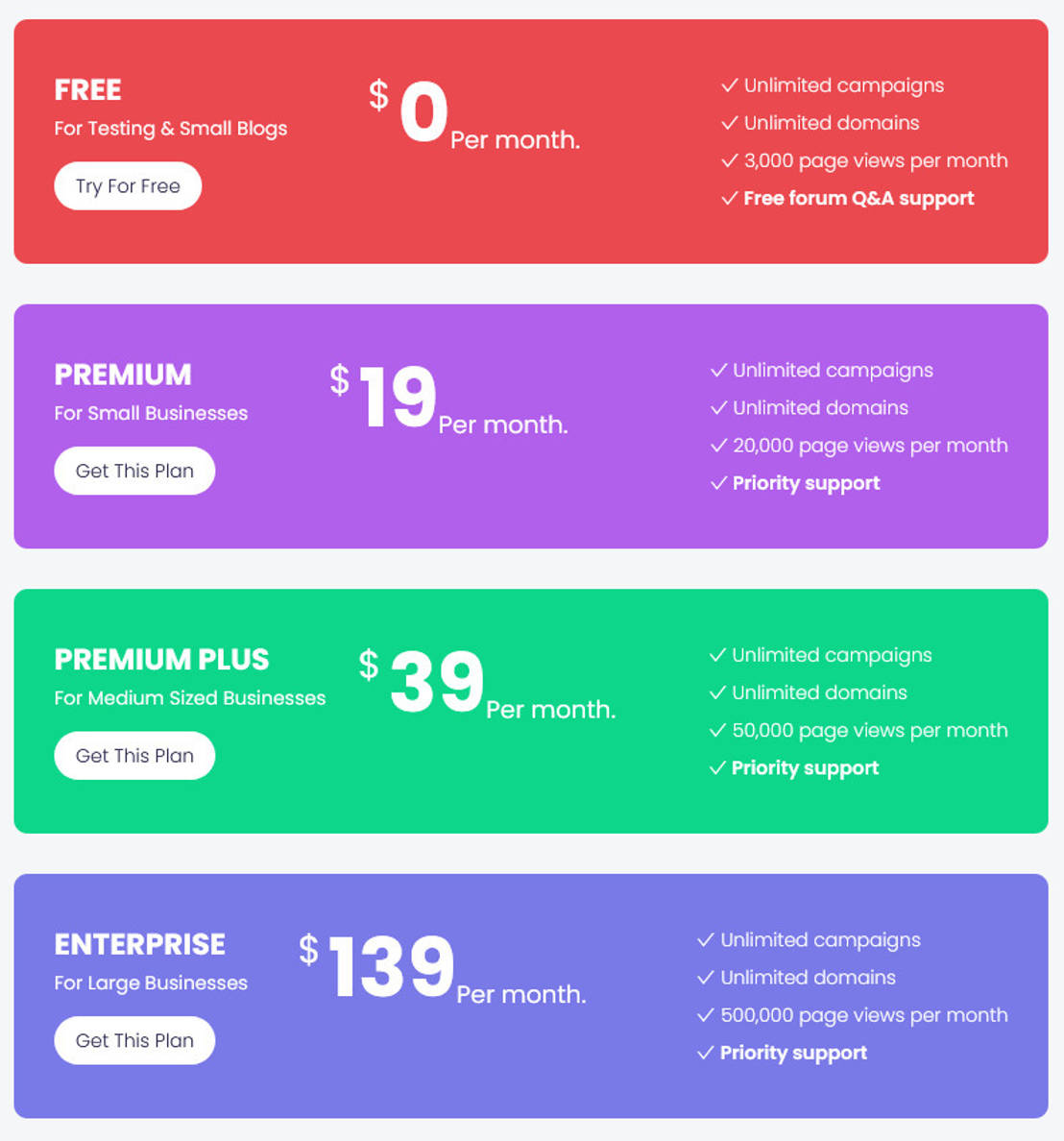 OptinMagic pricing 1