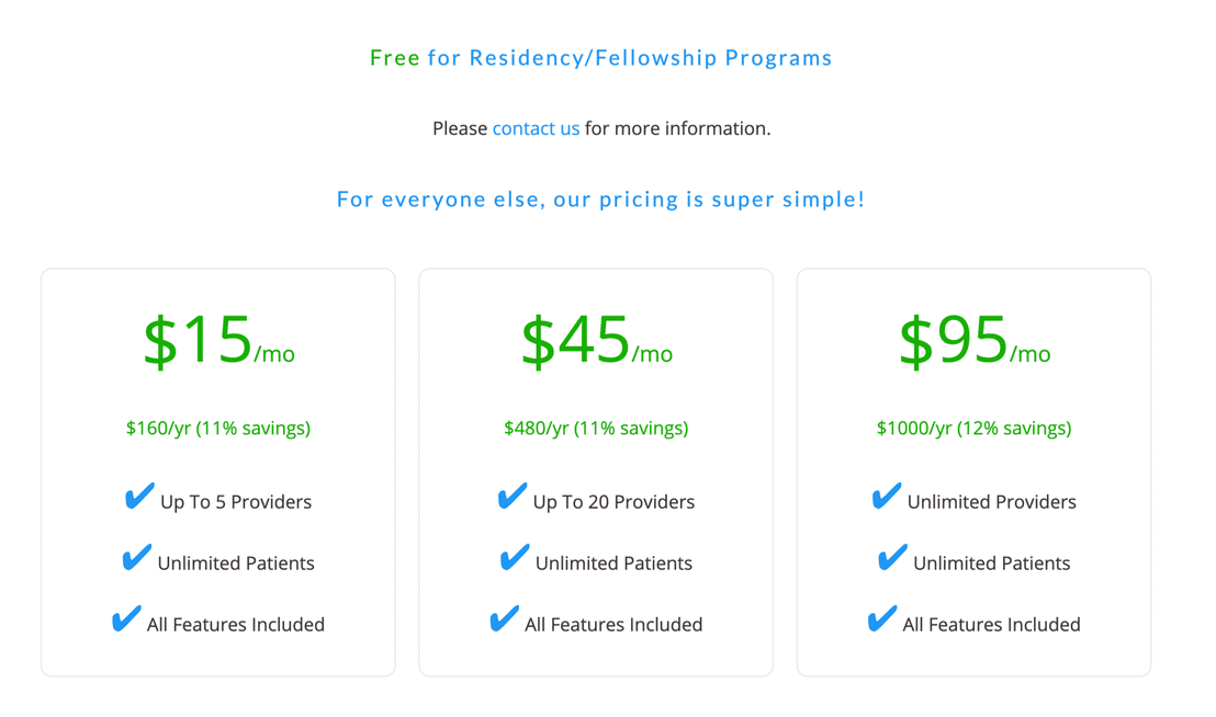 Physician Sign Out Pricing Cost And Pricing Plans