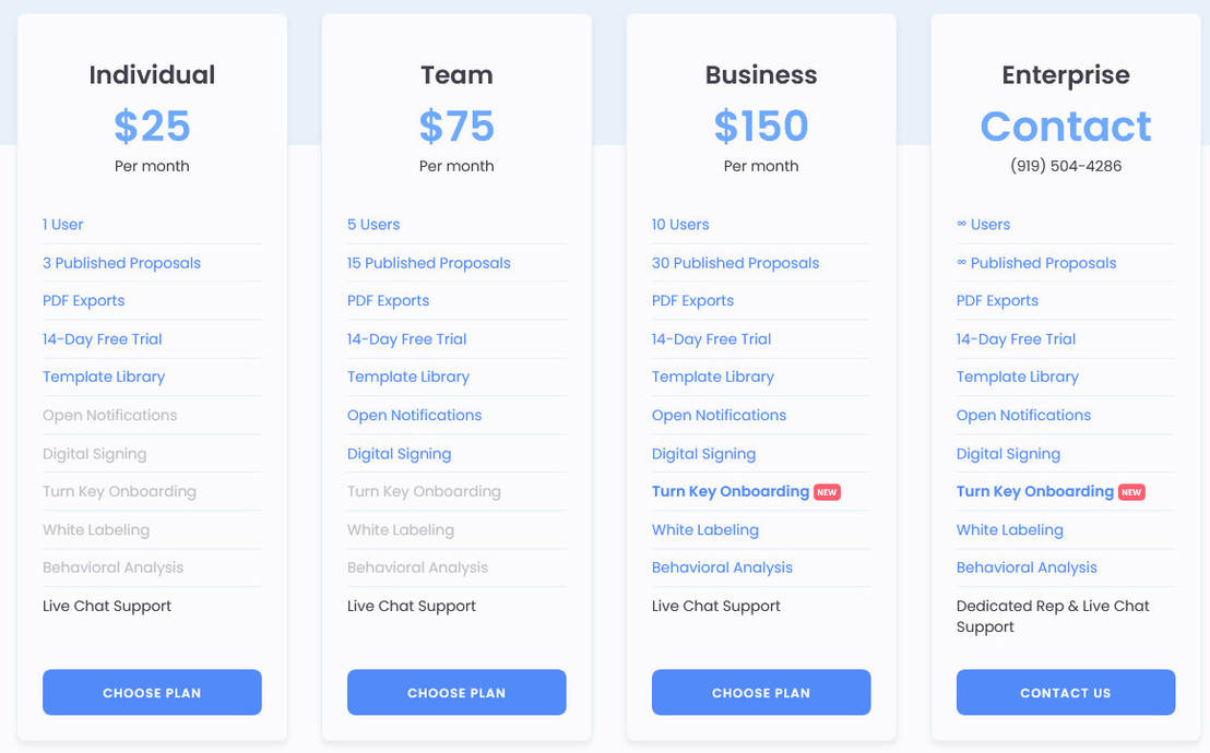 Proposa pricing 1