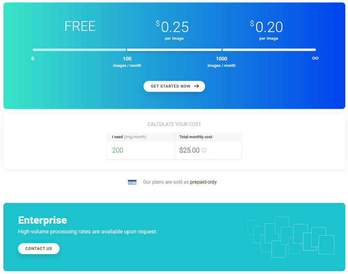 Pure Photos pricing 1