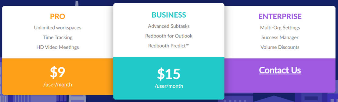 Redbooth pricing 2