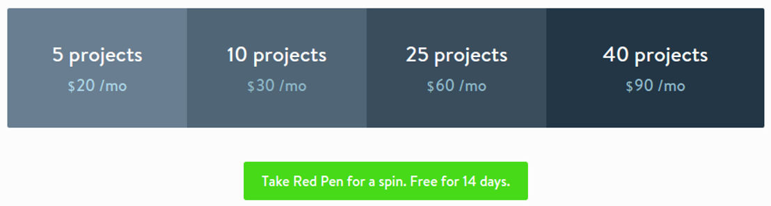 Red Pen Pricing