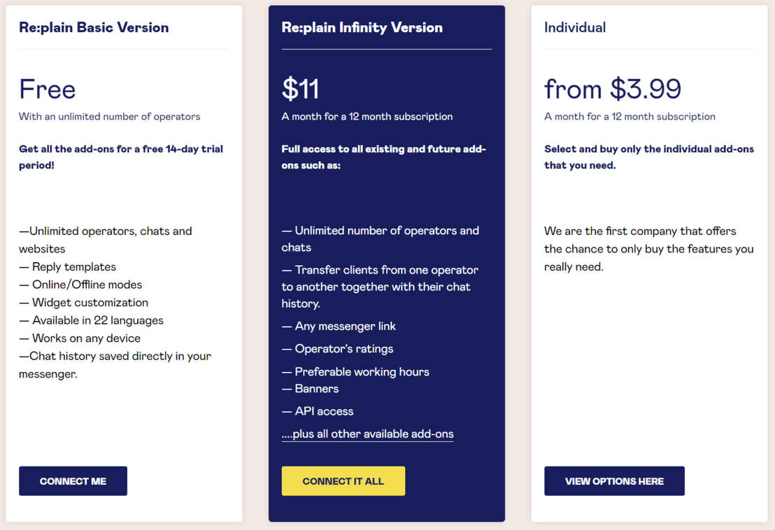 Re:plain pricing 1