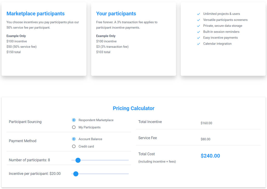 Respondent pricing 1
