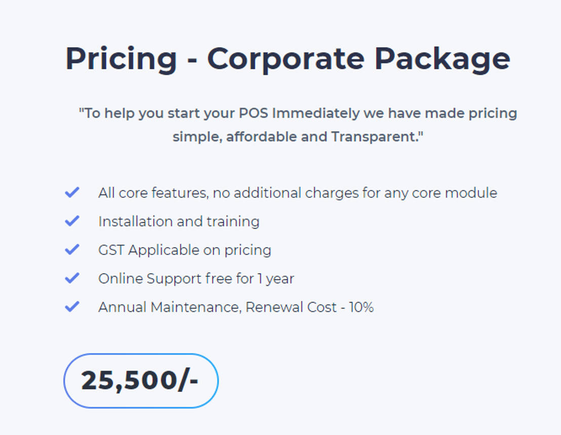 RestroERP pricing 1