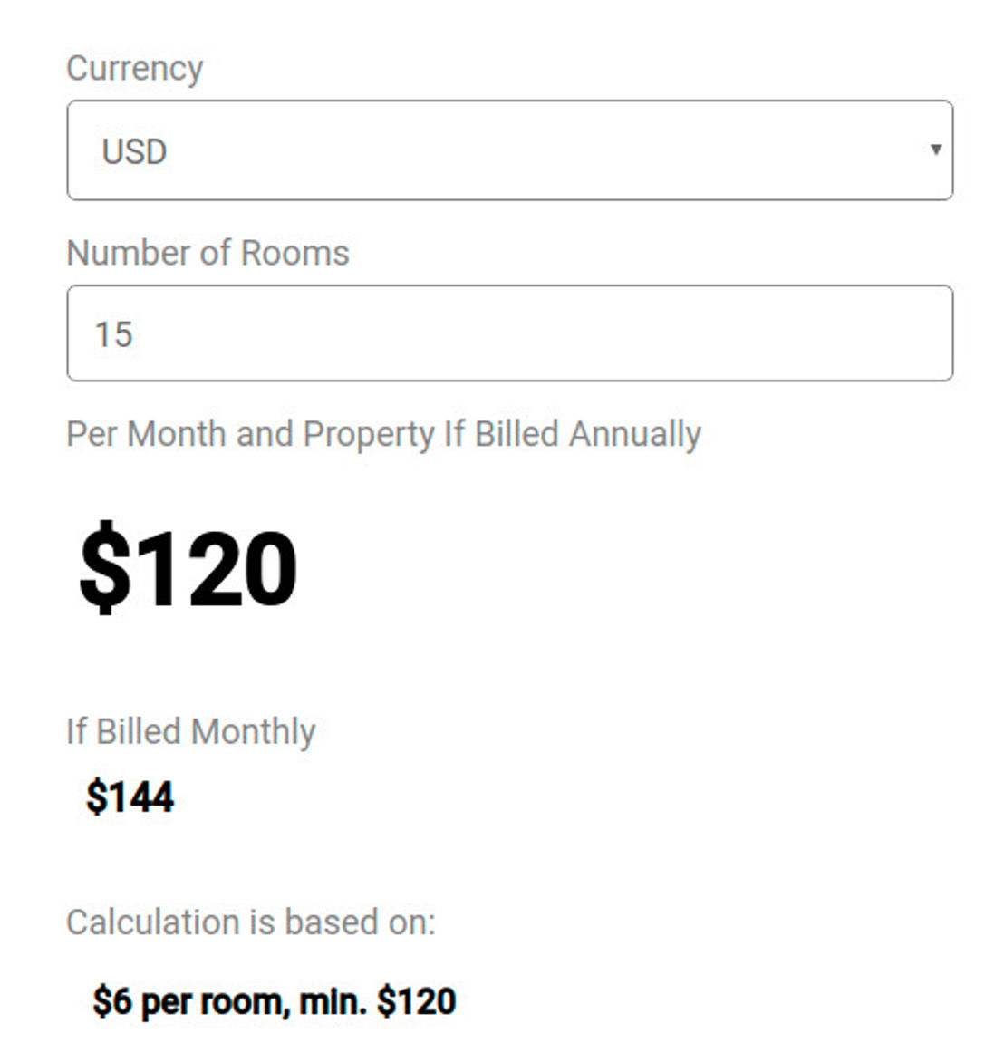RoomPriceGenie Pricing