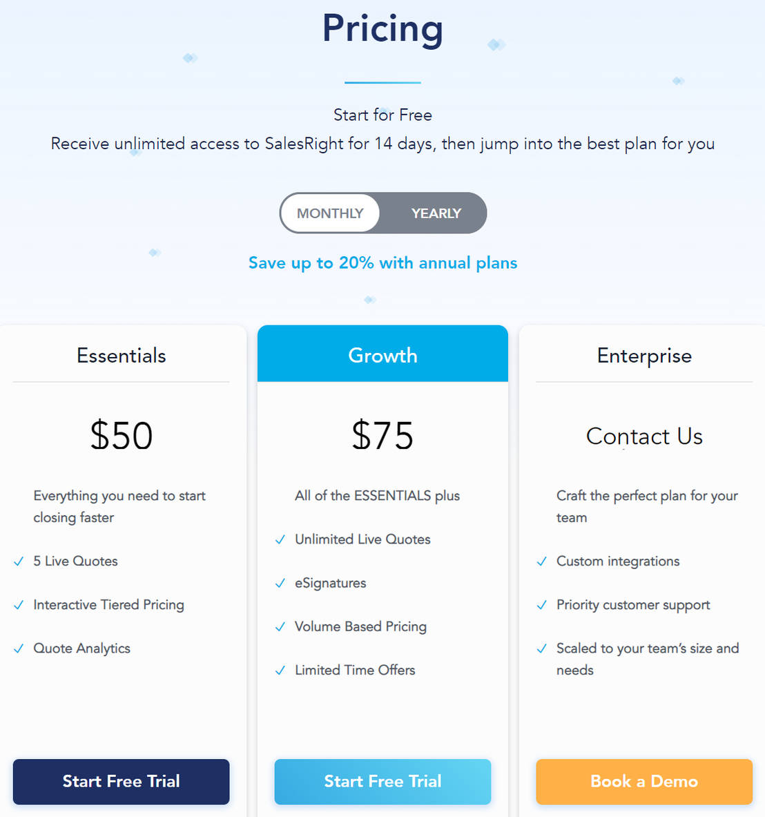SalesRight pricing 1