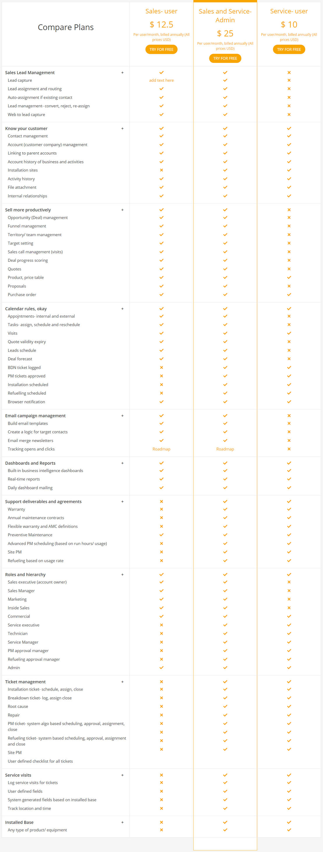 Saleswah CRM pricing 1