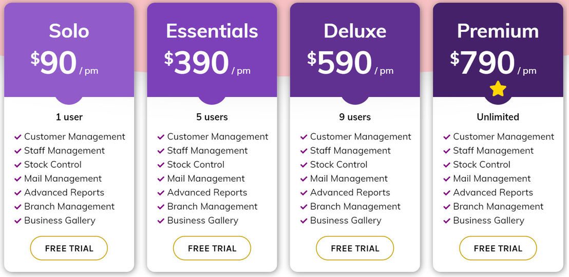 SalonManagementApp Pricing