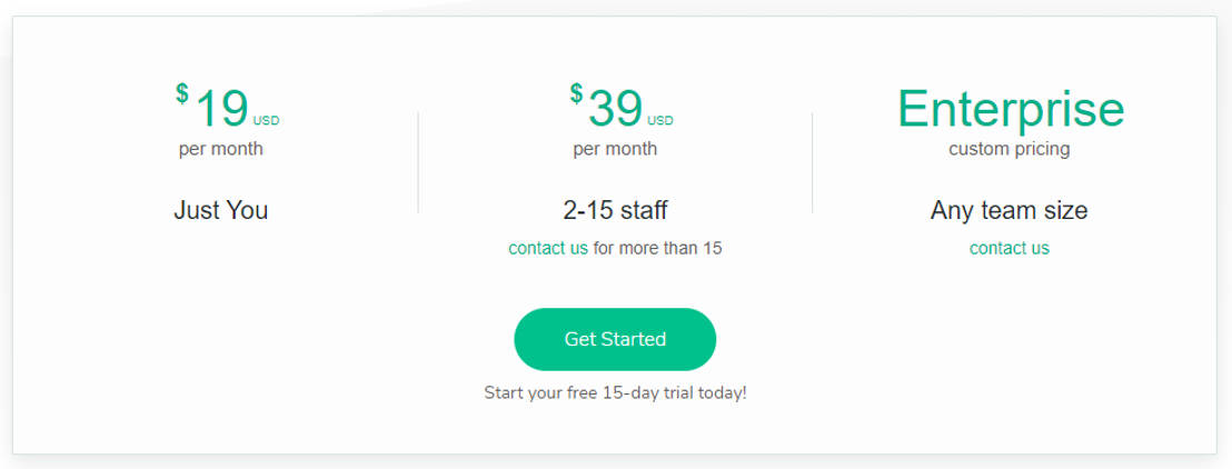 Schedulista pricing 1