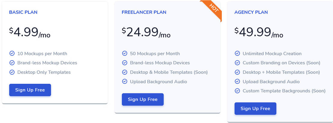 ScrollingMockup.io pricing 2
