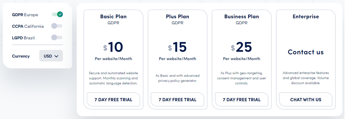 Secure Privacy pricing 1