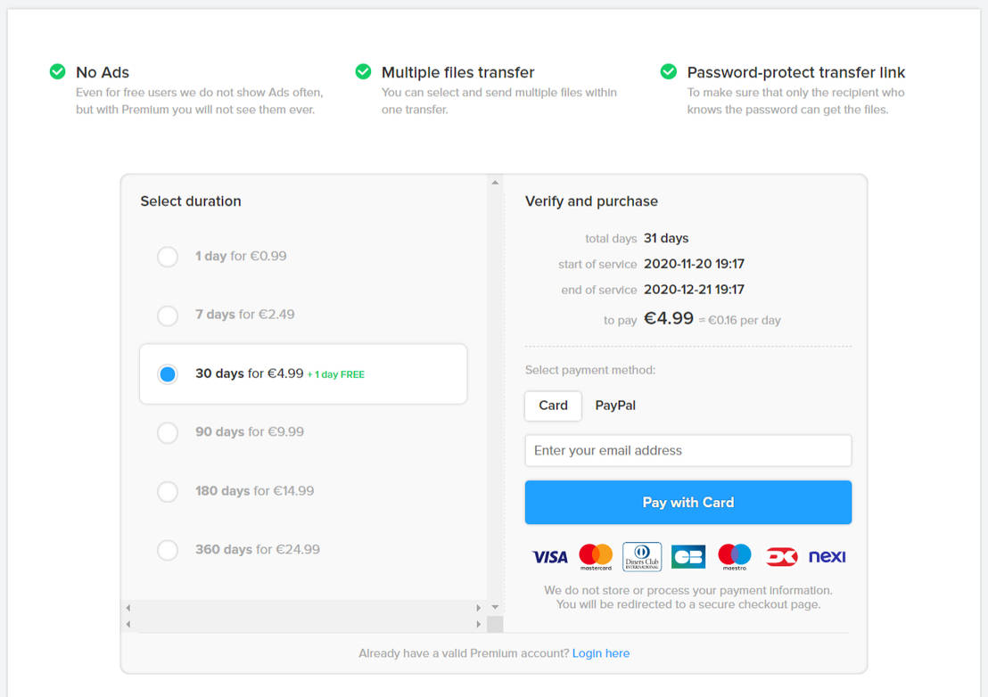 SendSecure.io Screenshots