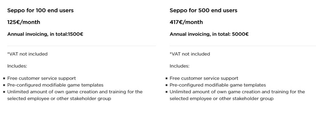 Seppo pricing 1