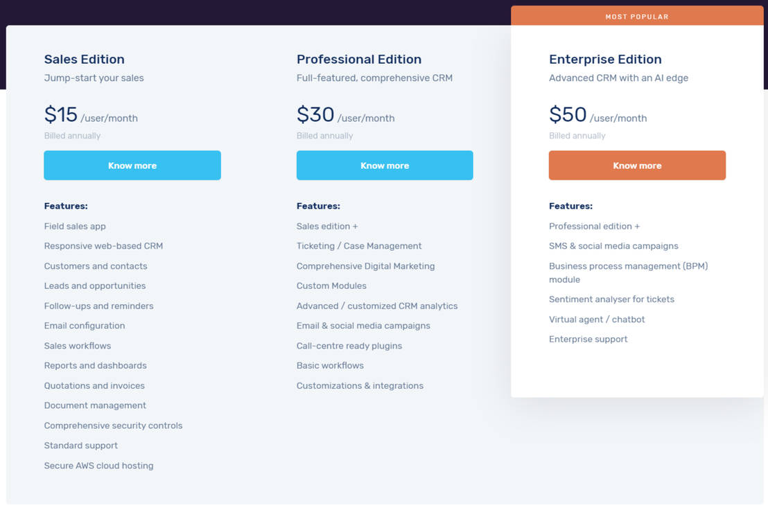 SimpleCRM Screenshots