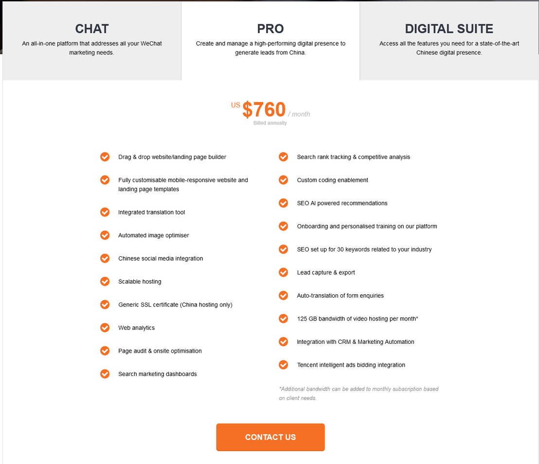 Sinorbis pricing 1