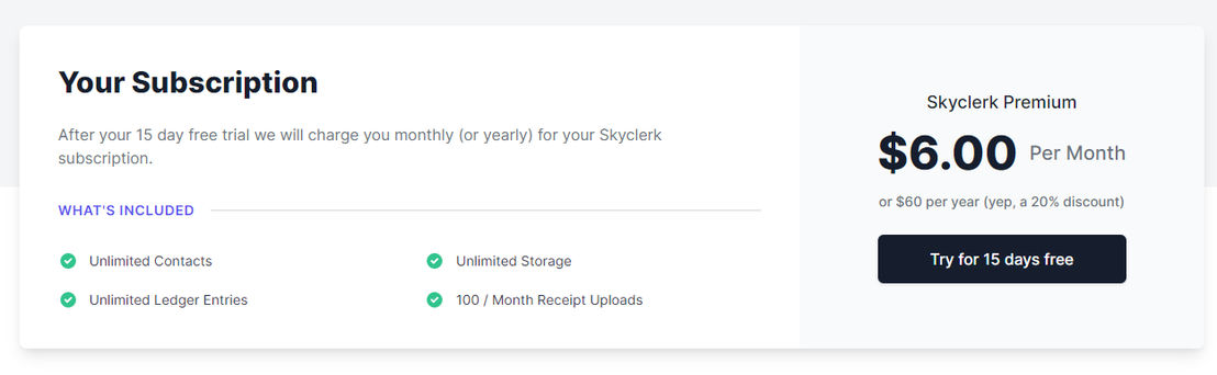 Skyclerk Pricing