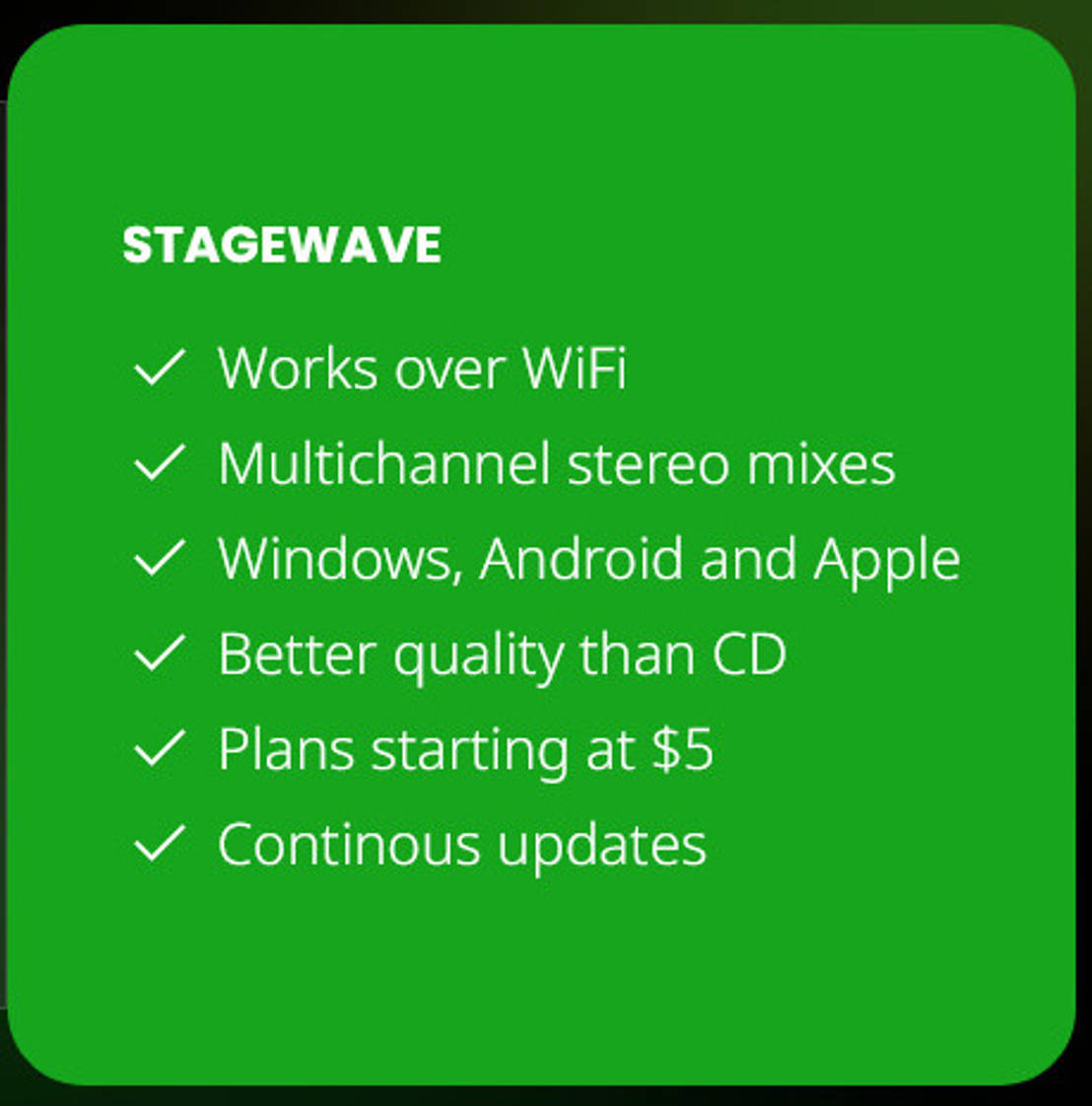 StageWave Pricing Cost and Pricing plans