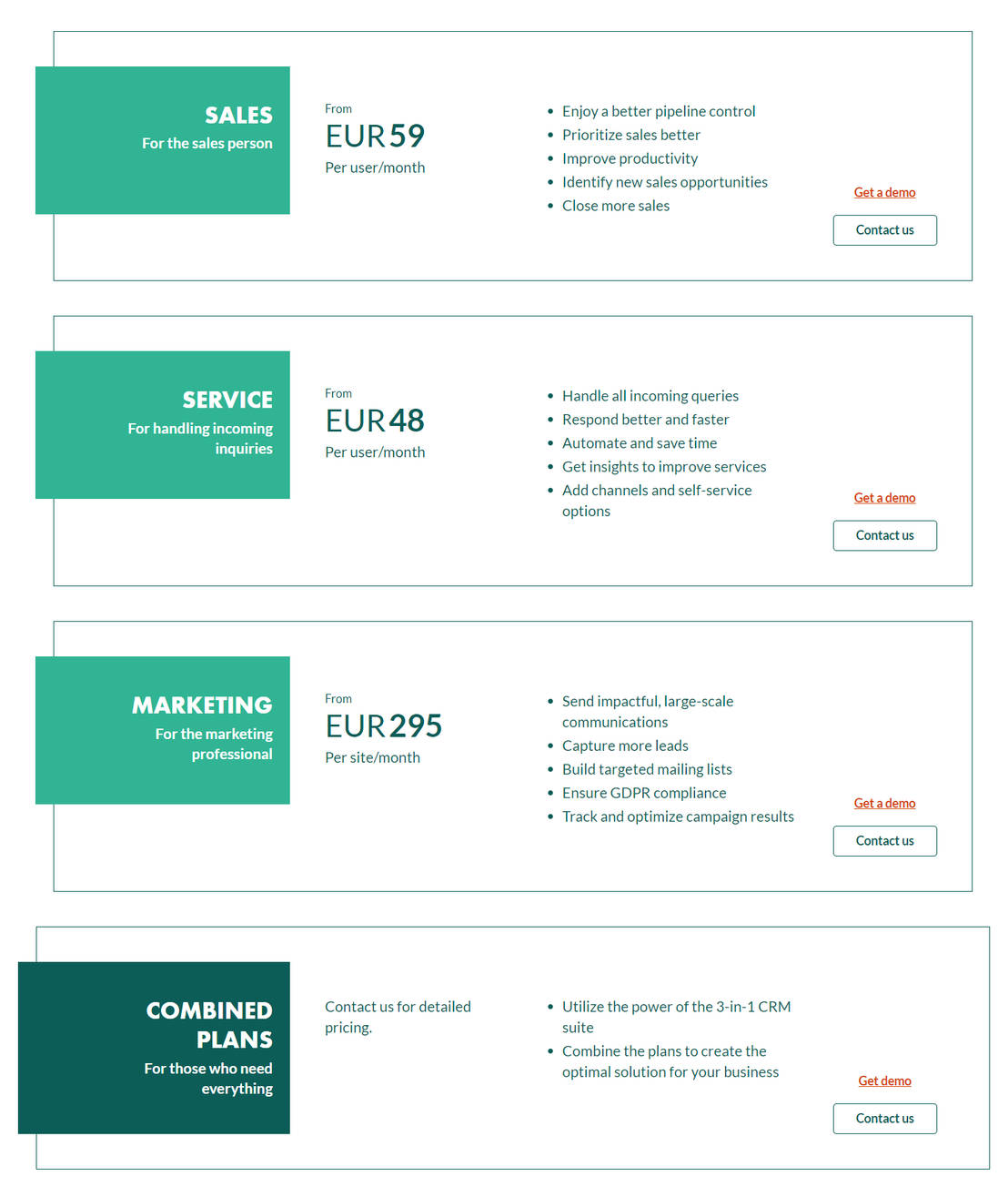 SuperOffice CRM pricing 1