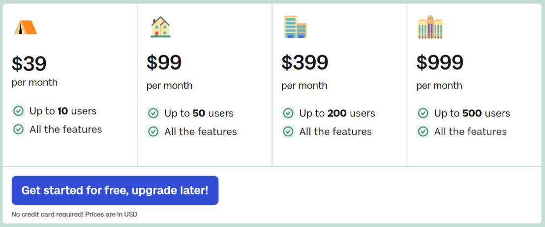 Tability pricing 1