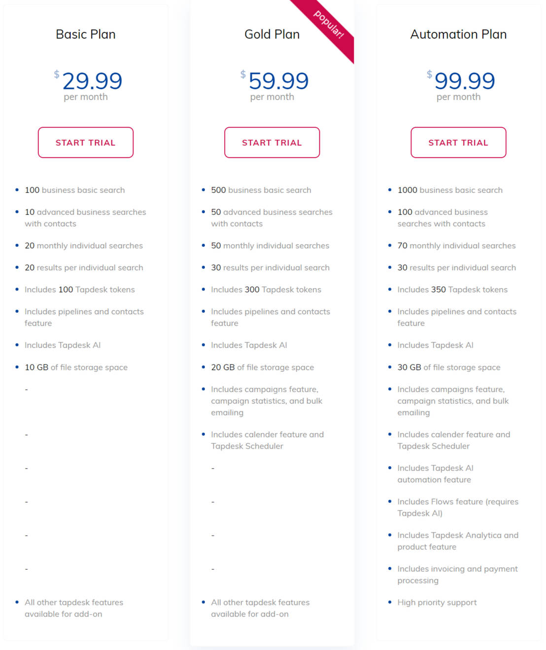 Tapdesk pricing 1
