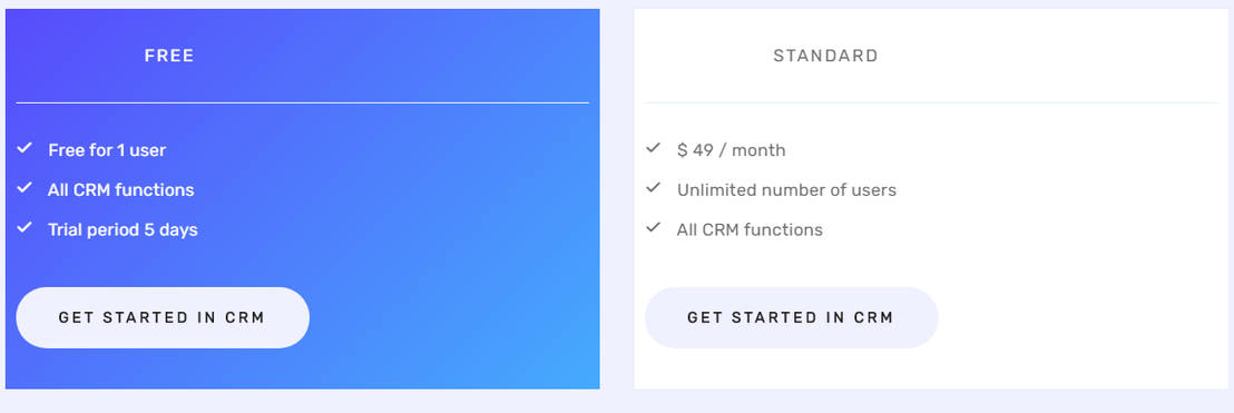 TASKDESKS CRM pricing 1