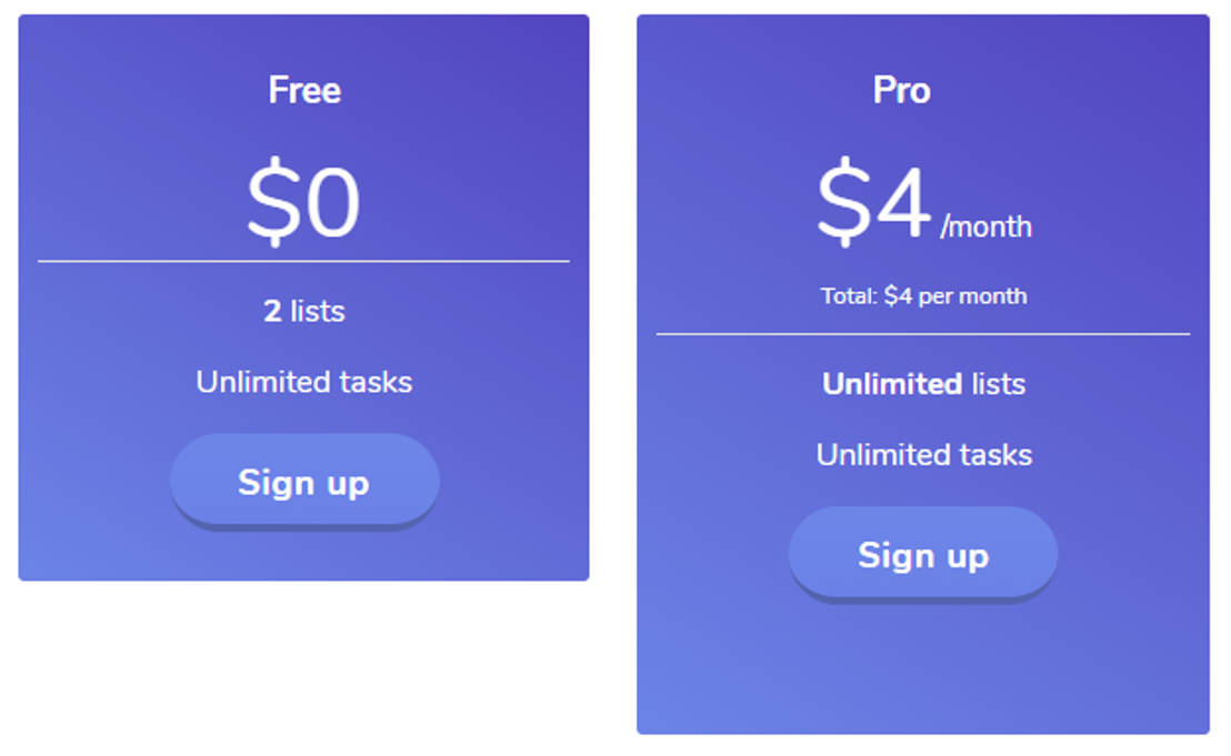 Taskket pricing 2