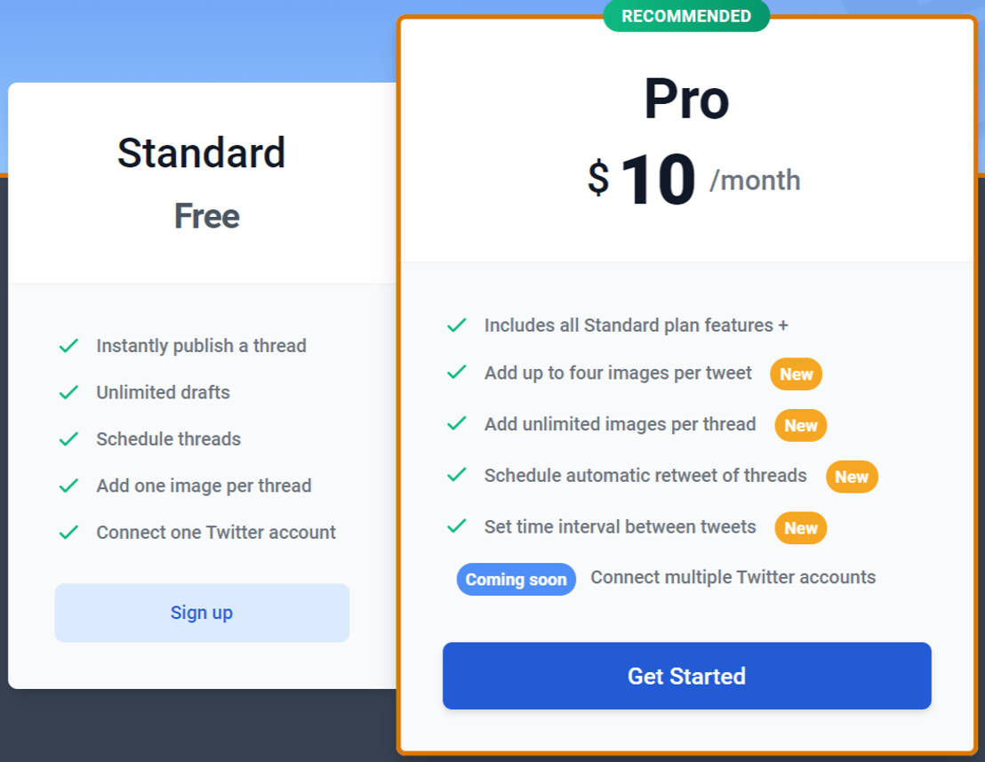 Thread Creator pricing 1