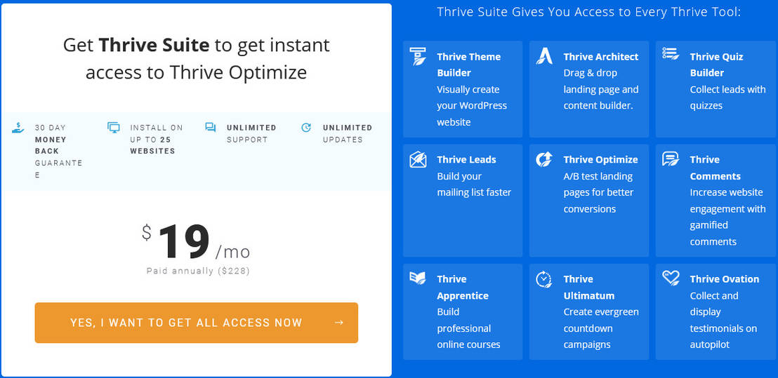 Thrive Optimize pricing 1