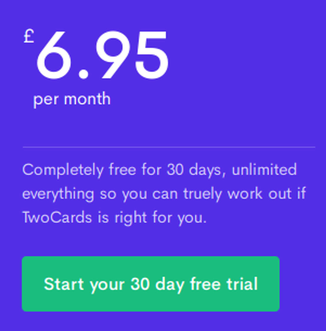 TwoCards pricing 1