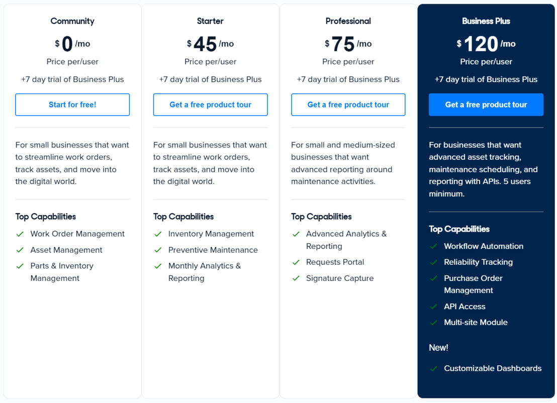 UpKeep pricing 1