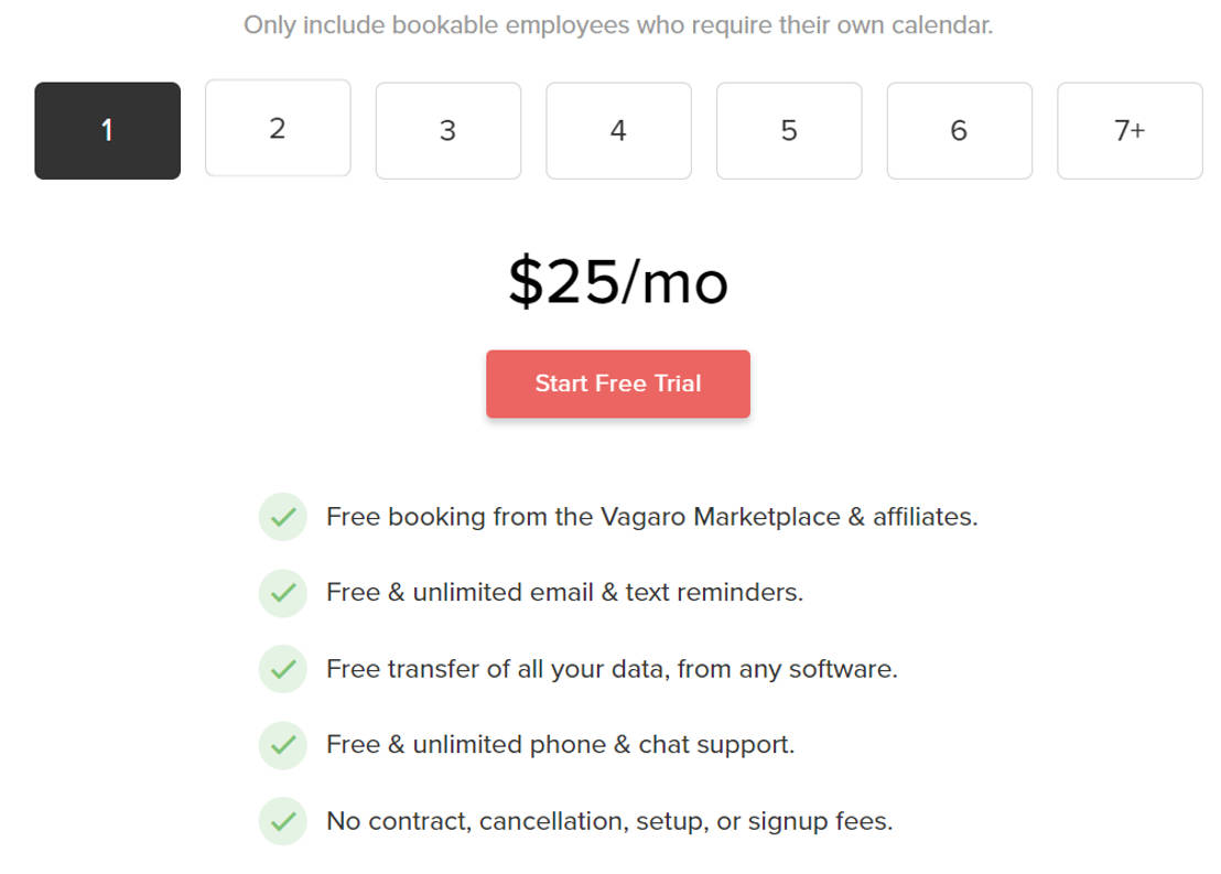 Vagaro pricing 1