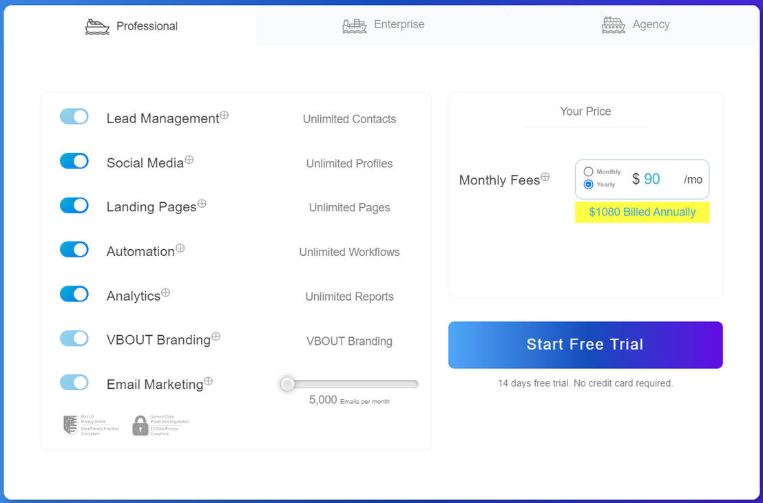 Vbout pricing 2